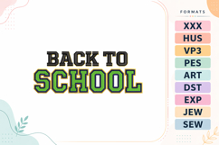 Back To School Quote Embroidery Design Product Image 1