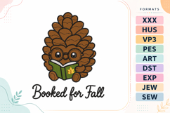 Booked for Fall Embroidery Design Product Image 1
