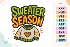 Cozy Fall Sweater Embroidery Design Product Image 1