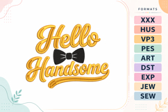 Hello Handsome Baby Quote Embroidery Design Product Image 1