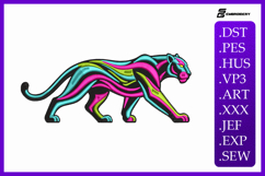 Neon Panther Machine Embroidery Designs Product Image 1