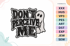 Halloween Don’t Perceive Me Embroidery Design Product Image 1
