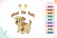 Funny Dog Quote Embroidery Design Product Image 1