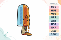 Melting Ice Cream Summer Embroidery Design Product Image 1