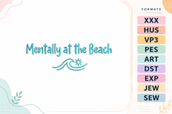 Beach Vacation Summer Quote Embroidery Design Product Image 1