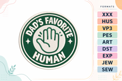 Cute Father's Day Quote Embroidery Design Product Image 1