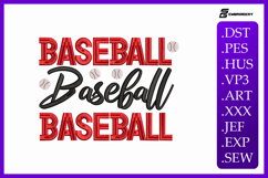 Baseball Quote Sports Embroidery Design Product Image 1