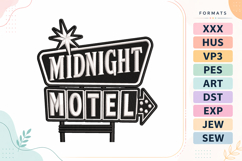 Halloween Retro Motel Sign Embroidery Design Product Image 1