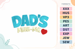 Cute Father’s Day Quote Embroidery Design Product Image 1