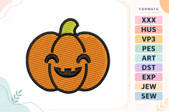 Mini Halloween Cute Pumpkin Embroidery Design Product Image 1