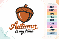Autumn Acorn Quote Embroidery Design Product Image 1