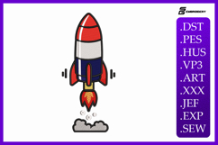 4th of July Rocket Embroidery Design Product Image 1