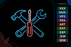Handyman Tools Father's Day Embroidery Design Product Image 1