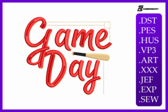 Baseball Game Day Sports Embroidery Design Product Image 1