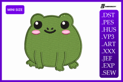 Cute Frog Mini Size Embroidery Design Product Image 1