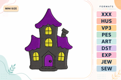 Mini Halloween Haunted House Embroidery Design Product Image 1