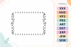 Floral Border Frame Flowers Embroidery Design Product Image 1