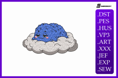 Sleepy Cloud Monster Baby Embroidery Designs Product Image 1