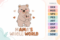 Cute Bear Mother’s Day Embroidery Design Product Image 1