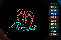 Summer Beach Sandals Embroidery Design Product Image 1
