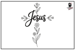 Jesus | Christian Cross Embroidery Design Product Image 1