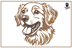Golden Retriever | Dog Portrait Embroidery Design Product Image 1