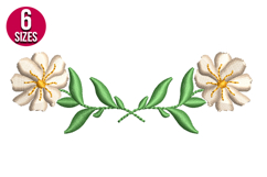 Flower Border machine embroidery design - 6 sizes Product Image 1