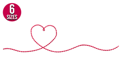 Heart Line Art, love machine embroidery design Product Image 1