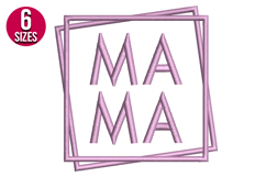 Mama Text Machine Embroidery Design - 6 sizes Product Image 1