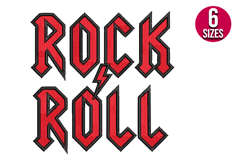 Rock N Roll machine embroidery design Product Image 1