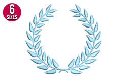 Laurel Wreath, machine embroidery design - 6 sizes Product Image 1