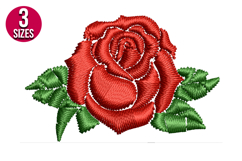 Rose Flower machine embroidery design - 3 sizes Product Image 1
