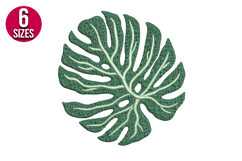 Monstera Leaf machine embroidery design - 6 Sizes Product Image 1