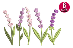 Lavender machine embroidery design - 6 sizes Product Image 1