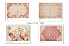 Vintage Wallpaper Junk Journal Pages - Floral Journal Sheets Product Image 4