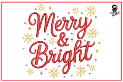 Merry and Bright | Christmas Embroidery Design Product Image 1