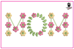 Mom Floral Font | Mother's Day Embroidery Design Product Image 1