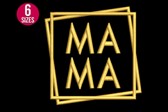 Mama Text Machine Embroidery Design - 6 sizes Product Image 2