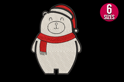 Santa Bear machine embroidery design - 6 sizes Product Image 2