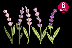 Lavender machine embroidery design - 6 sizes Product Image 2