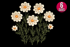 Daisy Wildflowers machine embroidery design - 6 sizes Product Image 2