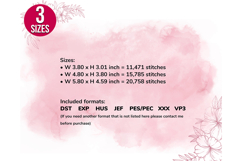 Floral Rainbow machine embroidery design - 3 sizes Product Image 2