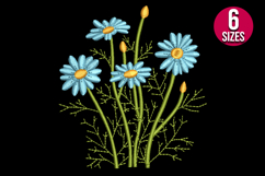 Daisy Wildflowers machine embroidery design - 6 sizes Product Image 2