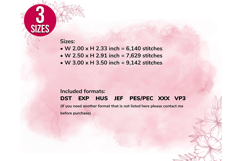 Snowflake machine embroidery design - 3 sizes Product Image 2