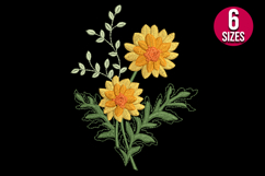 Sunflowers machine embroidery design - 6 sizes Product Image 2