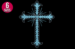 Fancy Cross Machine Embroidery Design Pattern - 6 Sizes Product Image 2