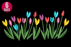 Tulip Flowers machine embroidery design - 6 sizes Product Image 2