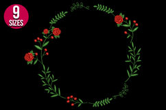 Rose Wreath, machine embroidery design - 9 sizes Product Image 2