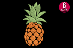 Cute Pineapple machine embroidery design - 6 sizes Product Image 2