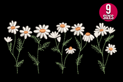 Daisy Wildflowers machine embroidery design - 9 sizes Product Image 2